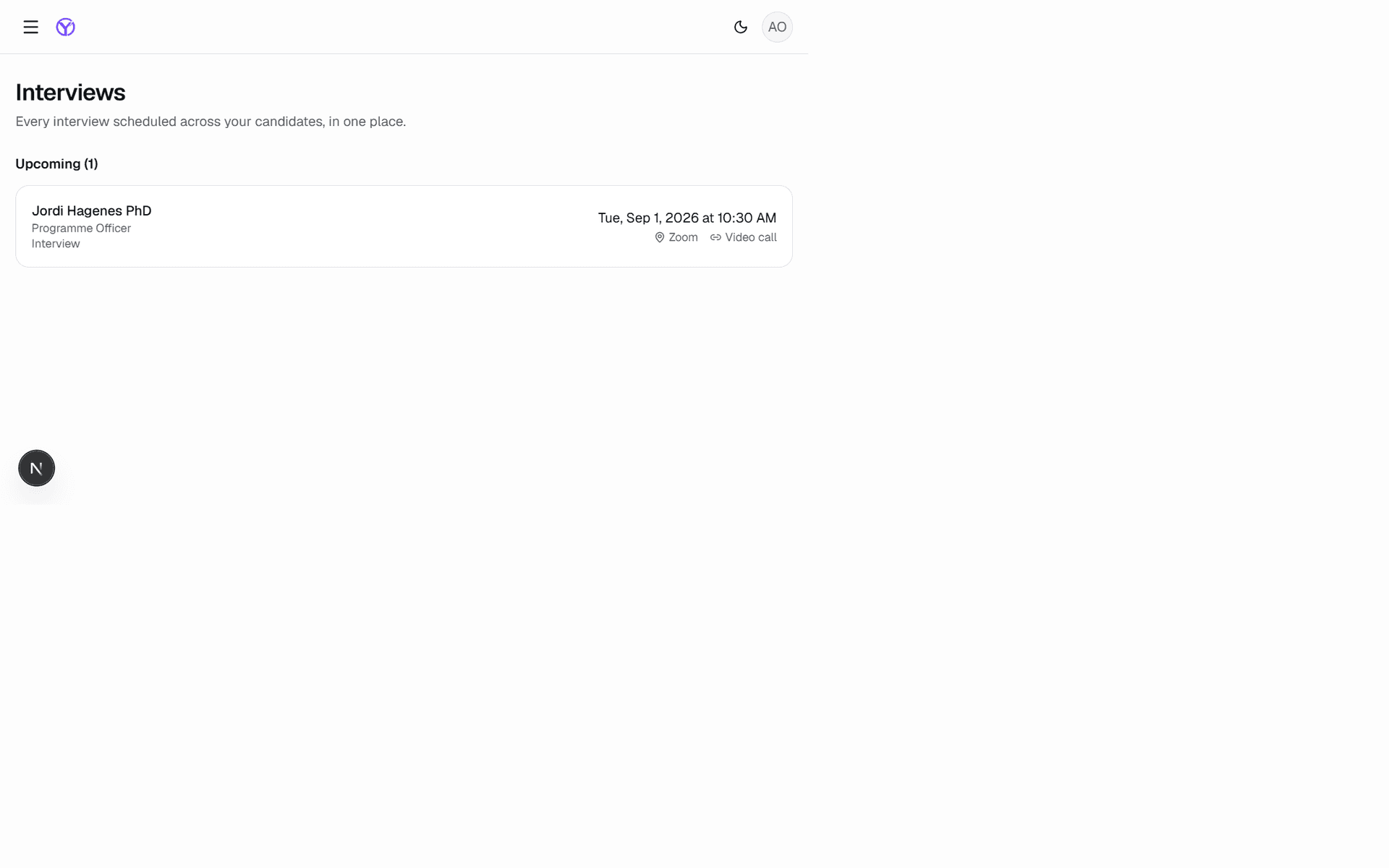 Schedule interviews and coordinate decisions in Yicirc