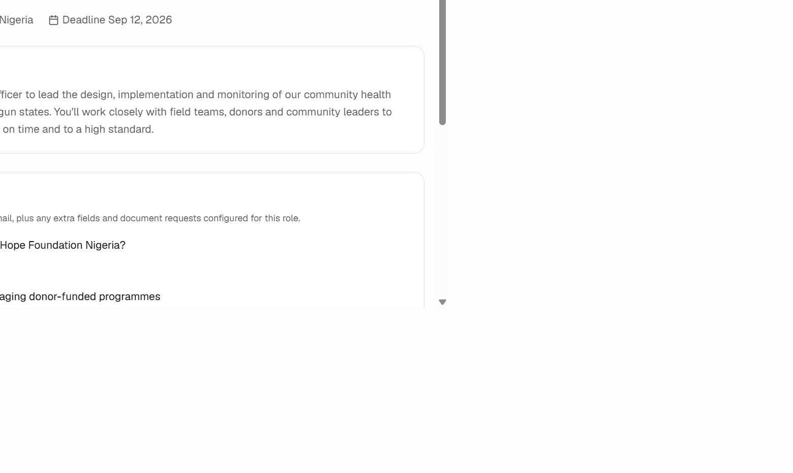 Create an opportunity and application form in Yicirc